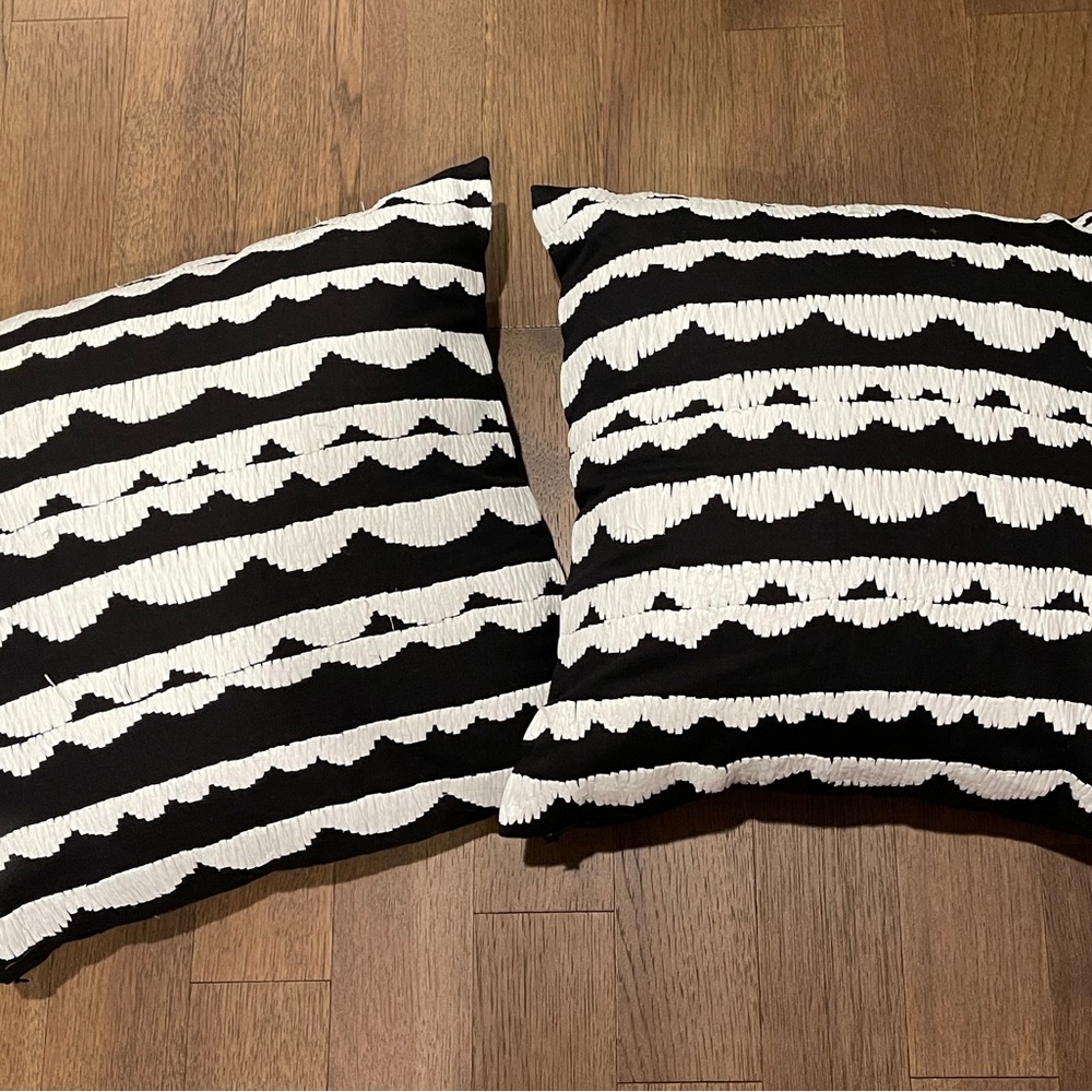 Kate Spade black and white pillows